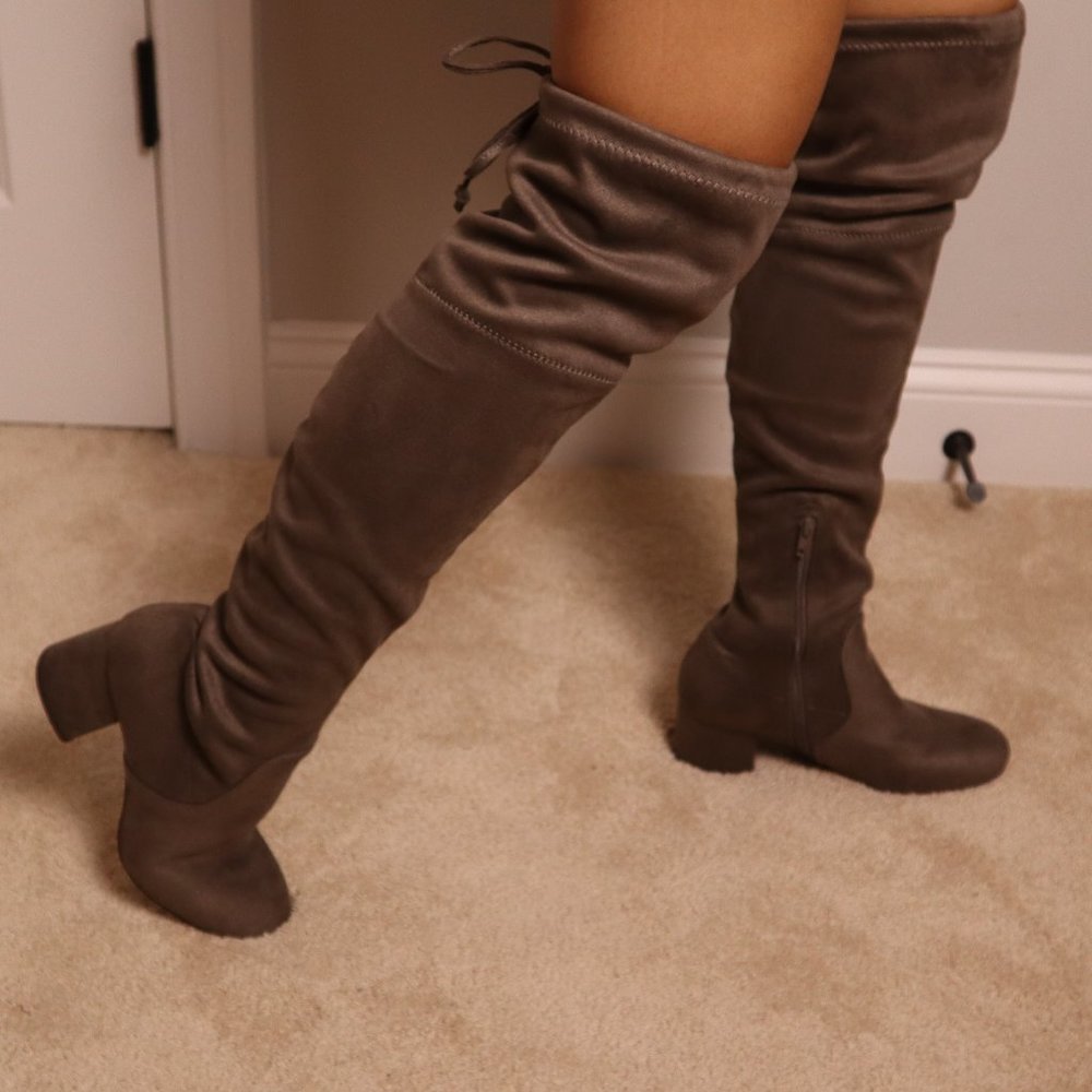 Size 7M, Like new, Over the knee boots by Kelly and Katie